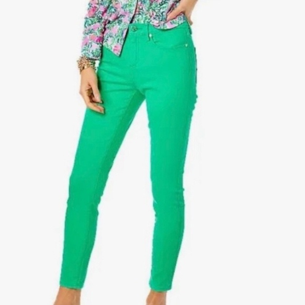 Tailormade Skinny Fit Women Jeans Bright Green Size 10 Pants New With Tags